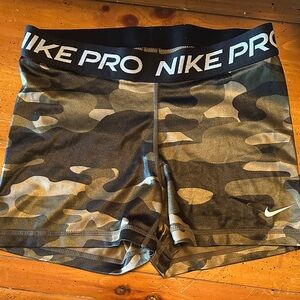 Nike Pro Camouflage Shorts with Black Waistband